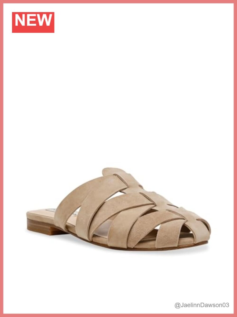 Women's Suede Mule with Buckle Flat Slip-On